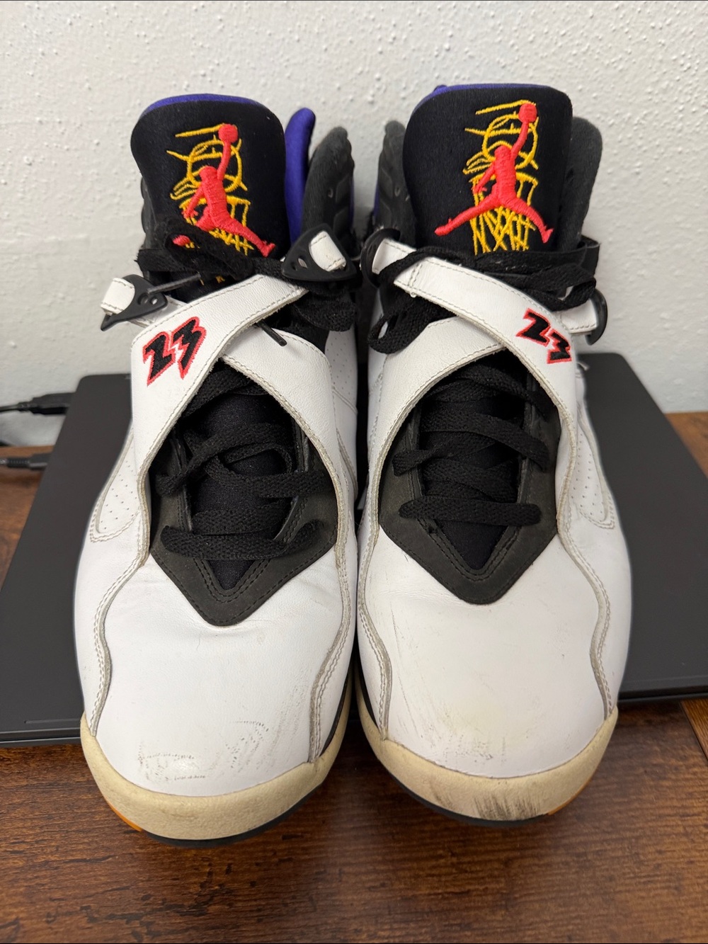 Nike Air Jordan 8 Retro Three Peat White Infrared 305381-142 Size Mens 11 🔥